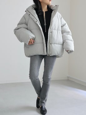 「ダンボール素材」｜「アイテム（ジャケット/アウター）」を使った、mamiさん（レディース・156cm）の秋コーディネート