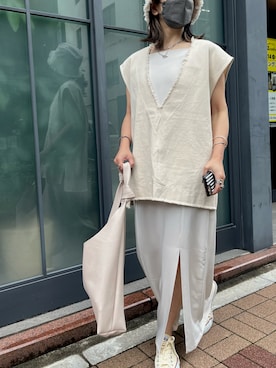 「ap retro（アプレトロ）のアイテム（帽子）」を使った、mamiさん（レディース・156cm）の夏コーディネート