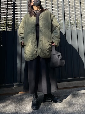 「ap retro（アプレトロ）のアイテム（ブルゾン）」を使った、mamiさん（レディース・156cm）の冬コーディネート