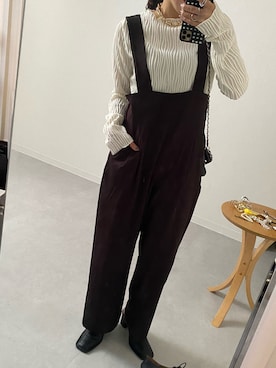「ap retro（アプレトロ）のアイテム（サロペット/オーバーオール）」を使った、mamiさん（レディース・156cm）の秋コーディネート