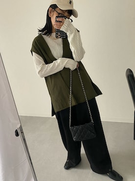 「ap retro（アプレトロ）のアイテム（帽子）」を使った、mamiさん（レディース・156cm）の秋コーディネート