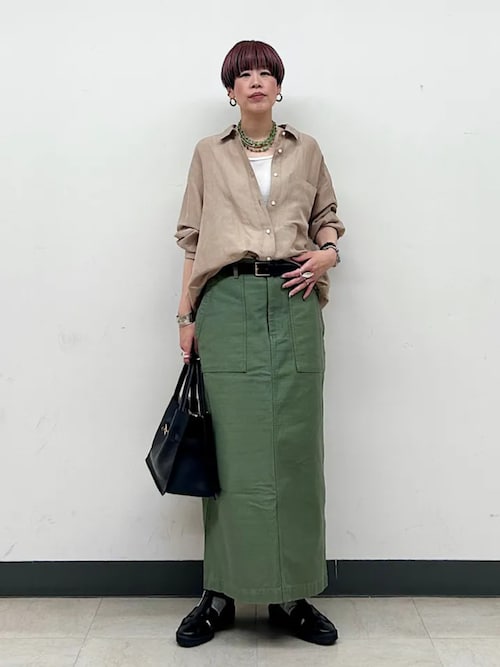 SHIPS（シップス） ロング スカート SHIPS Primary Navy Label:「洗濯