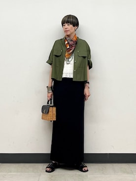 「アイテム（ピアス（両耳用））」を使った、森さん（レディース・162cm）の夏コーディネート