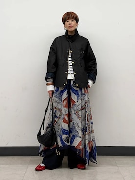 「SHIPS（シップス）のアイテム（アクセサリー）」を使った、森さん（レディース・162cm）の秋コーディネート