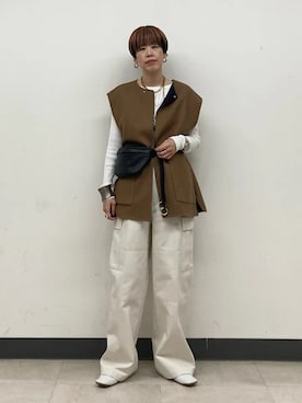 「SOAC（ソーク）のアイテム」を使った、森さん（レディース・162cm）の秋コーディネート