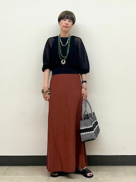 「SHIPS（シップス）のアイテム（ピアス（両耳用））」を使った、森さん（レディース・162cm）の春コーディネート