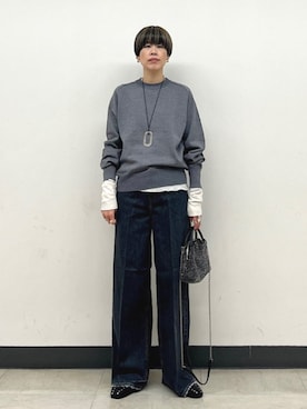 「アイテム（ピアス（両耳用））」を使った、森さん（レディース・162cm）の秋コーディネート