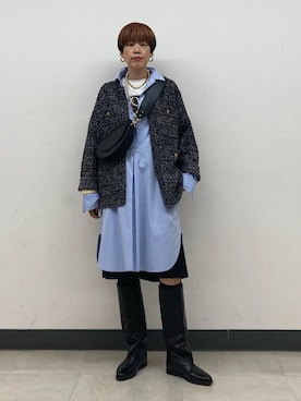 「SHIPS（シップス）のアイテム（その他パンツ）」を使った、森さん（レディース・162cm）の秋コーディネート