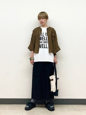 「SHIPS（シップス）のアイテム（ピアス（両耳用））」を使った、森さん（レディース・162cm）の春コーディネート