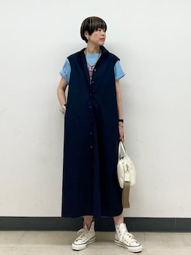 「アイテム（ピアス（両耳用））」を使った、森さん（レディース・162cm）の夏コーディネート