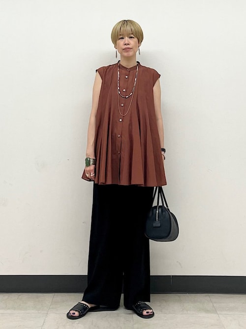 SHIPS Primary Navy Label:サテン パイピング リブ タンクトップ