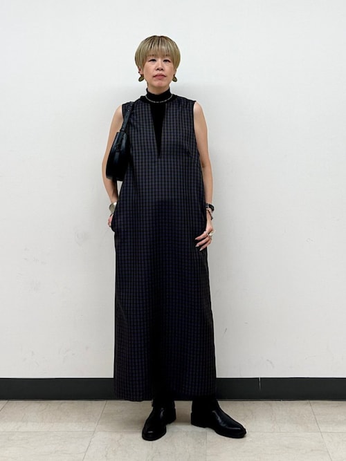 セール】〈手洗い可能〉アジャスト ボタン チェック ジャンパー