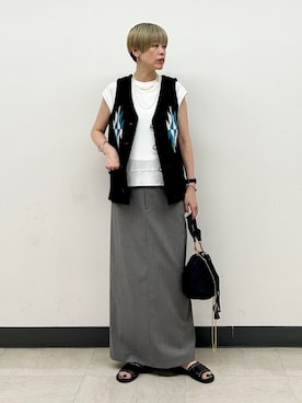 「スタッズ」｜森さん（レディース・162cm）の夏コーディネート