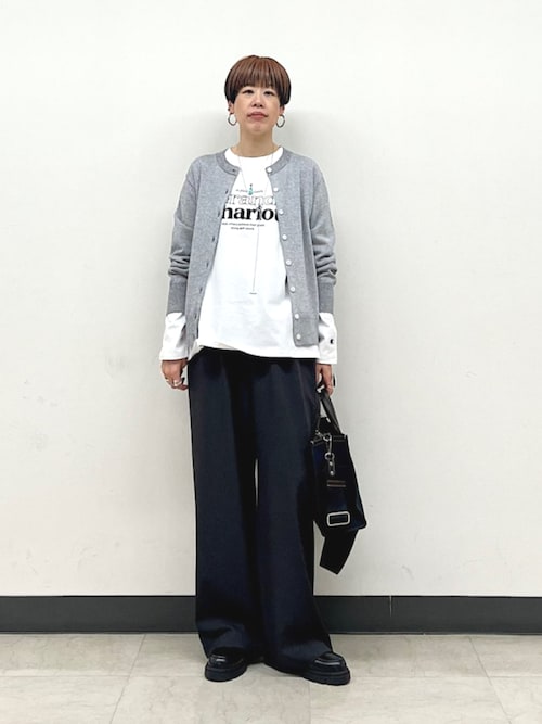 SHIPS Primary Navy Label:〈手洗い可能〉VICTORIA ラメ カーディガン