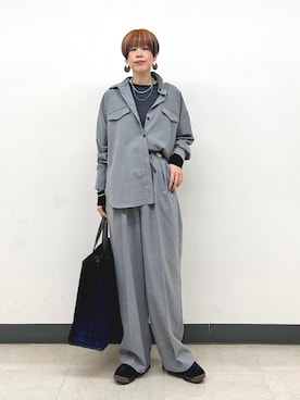 「SHIPS（シップス）のアイテム（Tシャツ/カットソー）」を使った、森さん（レディース・162cm）の秋コーディネート