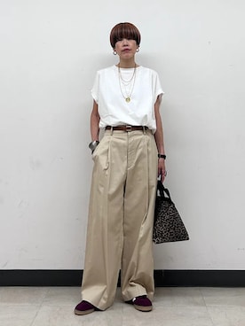 「SHIPS（シップス）のアイテム」を使った、森さん（レディース・162cm）の夏コーディネート