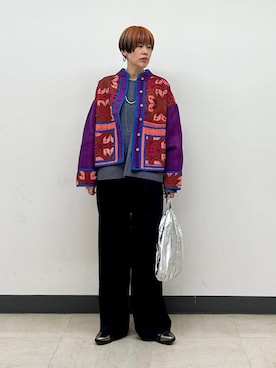 「SHIPS（シップス）のアイテム（トートバッグ）」を使った、森さん（レディース・162cm）の秋コーディネート