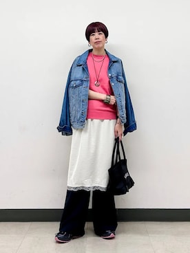 「NOMADIS（ノマディス）のアイテム」を使った、森さん（レディース・162cm）の冬コーディネート