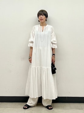 「EDER（エダー）のアイテム」を使った、森さん（レディース・162cm）の夏コーディネート