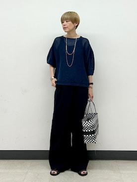 「SHIPS（シップス）のアイテム」を使った、森さん（レディース・162cm）の夏コーディネート