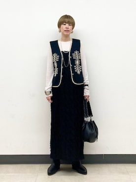 「アイテム（その他トップス）」を使った、森さん（レディース・162cm）の冬コーディネート