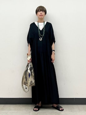 「アイテム（ピアス（両耳用））」を使った、森さん（レディース・162cm）の夏コーディネート