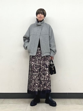 「SHIPS for women」｜「アイテム（ブルゾン）」を使った、森さん（レディース・162cm）の冬コーディネート