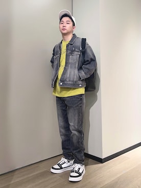 「ARMANI EXCHANGE（アルマーニエクスチェンジ）の【A|X アルマーニ エクスチェンジ】フローラルプリント　半袖クルーネックTシャツ/REGULAR」を使った、🔩J.HARAさんのコーディネート