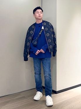 「AXSmiley」｜「アイテム（ブルゾン）」を使った、🔩J.HARAさん（メンズ・167cm）の秋コーディネート