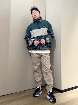 「ほめられ本命コーデ」｜「アイテム（ナイロンジャケット）」を使った、🔩J.HARAさん（メンズ・167cm）の冬コーディネート