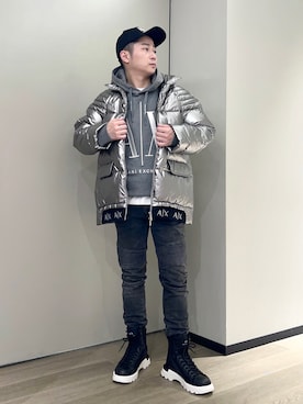 「シルバー」｜「アイテム（ブルゾン）」を使った、🔩J.HARAさん（メンズ・167cm）の秋コーディネート