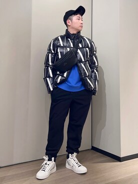 「ほめられ本命コーデ」｜「アイテム（ダウンジャケット/コート）」を使った、🔩J.HARAさん（メンズ・167cm）の冬コーディネート