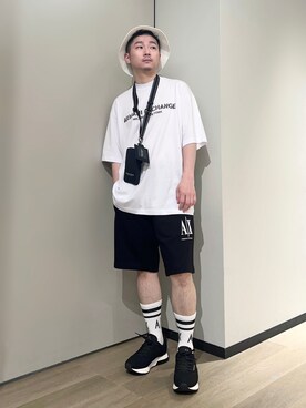 「みんなの白Tフェス」｜「アイテム（財布/小物）」を使った、🔩J.HARAさん（メンズ・167cm）の夏コーディネート