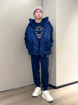 「AXSmiley」｜「アイテム（ジャケット/アウター）」を使った、🔩J.HARAさん（メンズ・167cm）の秋コーディネート