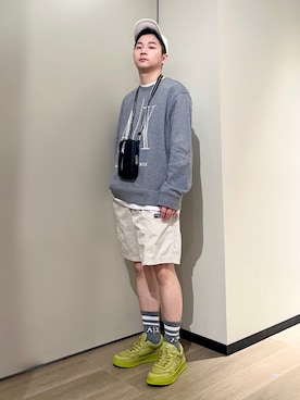 「ARMANI EXCHANGE（アルマーニエクスチェンジ）の【A|X アルマーニ エクスチェンジ】フローラルプリント　半袖クルーネックTシャツ/REGULAR」を使った、🔩J.HARAさんのコーディネート