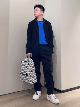「ほめられ本命コーデ」｜「アイテム（スウェットパンツ）」を使った、🔩J.HARAさん（メンズ・167cm）の冬コーディネート