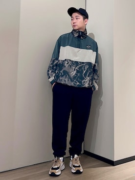 「春服デビュー宣言」｜「アイテム（ナイロンジャケット）」を使った、🔩J.HARAさん（メンズ・167cm）の春コーディネート