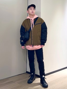 「ペールトーン」｜「アイテム（ブルゾン）」を使った、🔩J.HARAさん（メンズ・167cm）の秋コーディネート