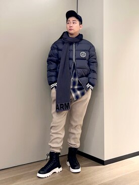 「マイベストコーデ2022」｜「アイテム（スウェットパンツ）」を使った、🔩J.HARAさん（メンズ・167cm）の冬コーディネート