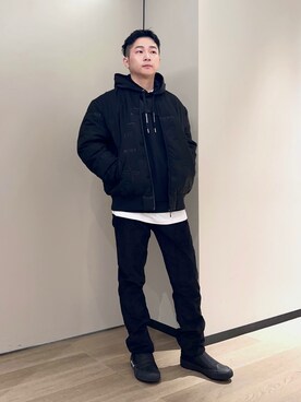 「ARMANI EXCHANGE（アルマーニエクスチェンジ）のアイテム（スリッポン）」を使った、🔩J.HARAさん（メンズ・167cm）の秋コーディネート
