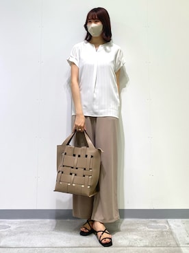 「インディヴィ」｜「アイテム（タンクトップ）」を使った、anさん（レディース・164cm）の夏コーディネート