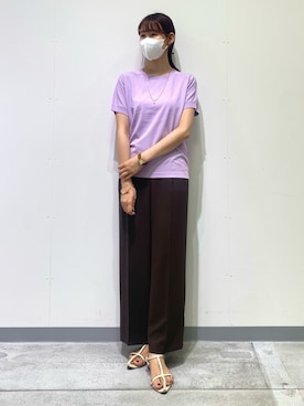 「ラベンダー」｜「アイテム（その他）」を使った、anさん（レディース・164cm）の夏コーディネート