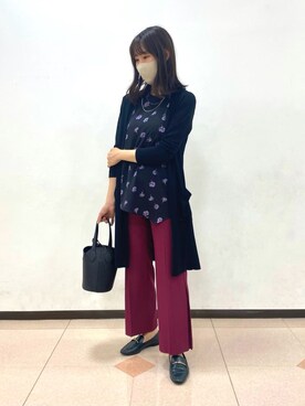 「フラワープリント」｜「アイテム（その他）」を使った、anさん（レディース・164cm）の夏コーディネート
