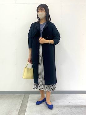 「サックスブルー」｜「アイテム（その他）」を使った、anさん（レディース・164cm）の春コーディネート