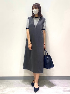 「インディヴィ」｜「アイテム（ハンドバッグ）」を使った、anさん（レディース・164cm）の夏コーディネート