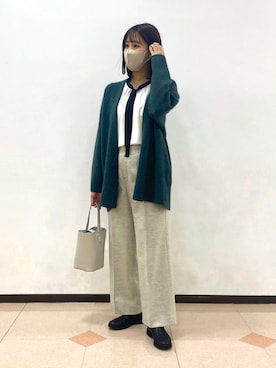 「羽織り」｜「アイテム（その他）」を使った、anさん（レディース・164cm）の冬コーディネート