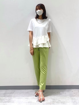 「デザイントップス」｜「アイテム（その他）」を使った、anさん（レディース・164cm）の夏コーディネート