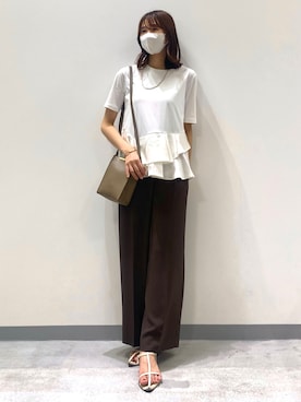 「デザイントップス」｜「アイテム（その他）」を使った、anさん（レディース・164cm）の夏コーディネート