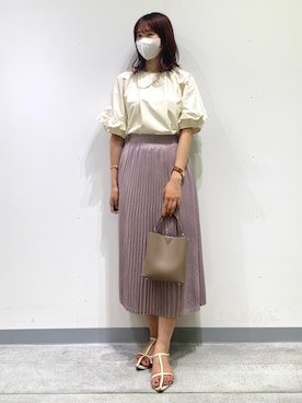 「デザイントップス」｜「アイテム（その他）」を使った、anさん（レディース・164cm）の夏コーディネート