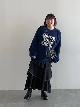 「PBLIM（ページボーイリム）のアイテム（トップス）」を使った、なべさん（レディース・154cm）の秋コーディネート